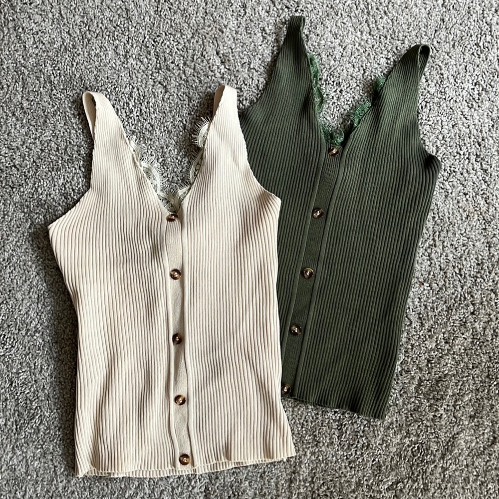 Shein brand - size Small ribbed tank tops